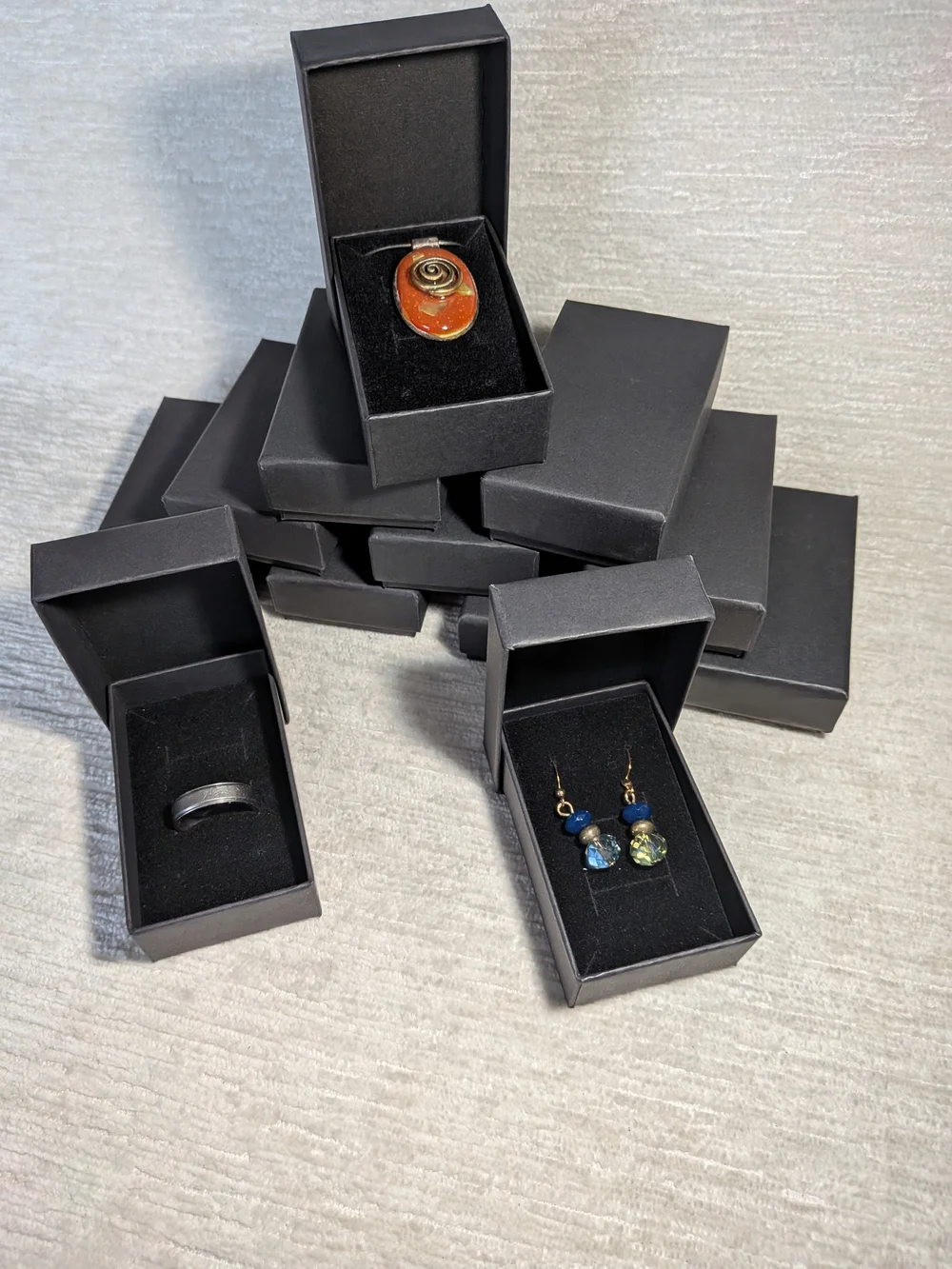 Jewelry Boxes Qty 12 Velvety Foam Inserts For Either Rings, Necklace Or Earrings